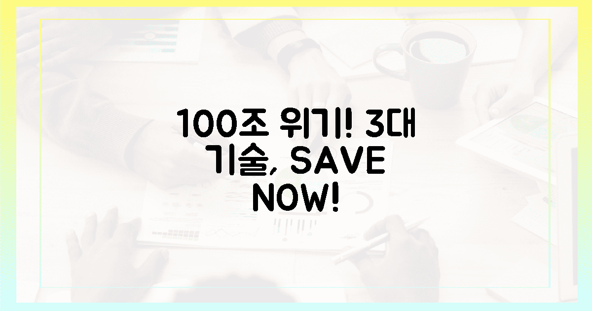 3대 기술: 100조 원, 지키지 못하면 끝장!