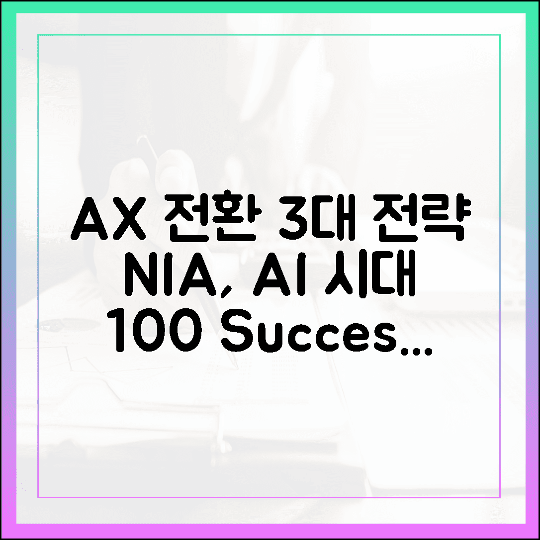 NIA, AX 전환 3대 전략 공개! 공공, AI 시대 100% 성공 부스터!