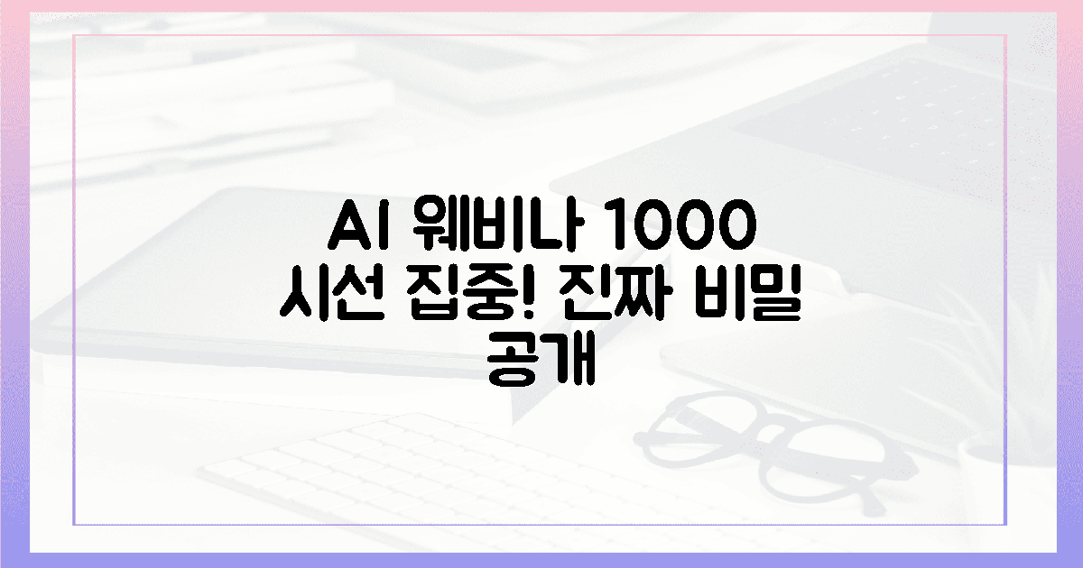 1000% 체류 시간 보장! AI 웨비나의 '진짜' 비밀