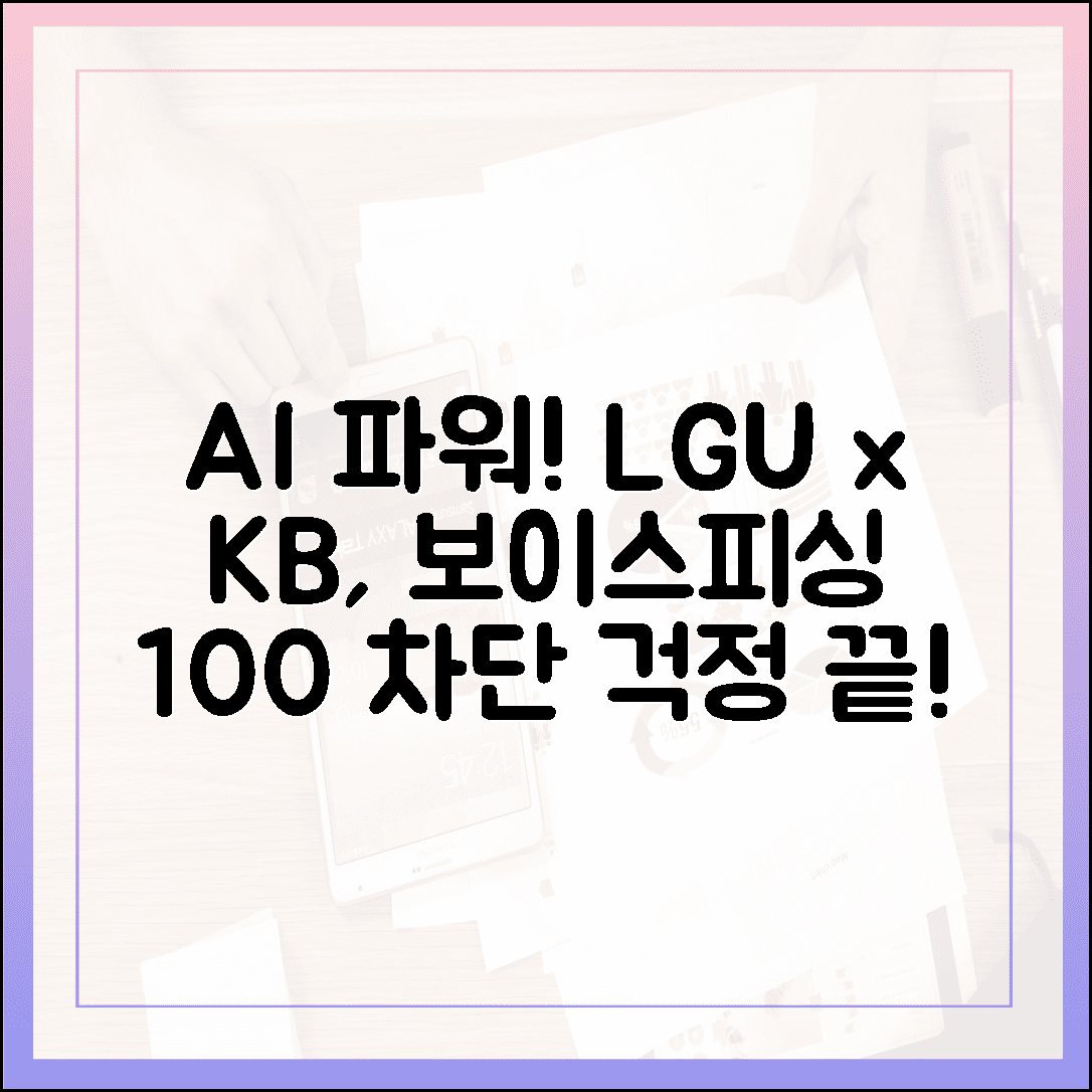 **AI로 2배 강력해진 LGU+, KB국민은행과 보이스피싱 100% 차단!**