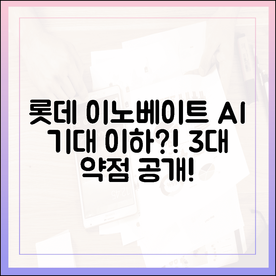 롯데 이노베이트 AI, 기대 이하! 3가지 치명적 약점 공개.