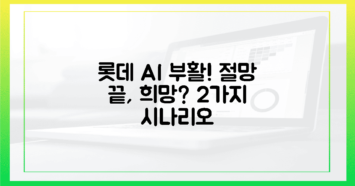 절망 끝 희망? 롯데 AI 부활 2가지 시나리오