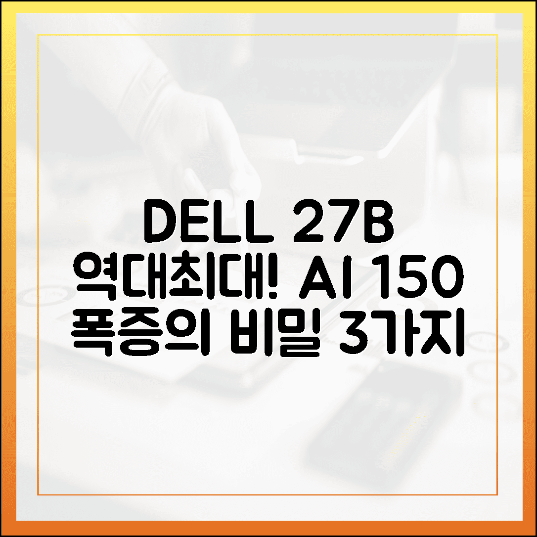 델 3분기 270억$ 역대 최대! AI 150% 폭증 비밀 3가지