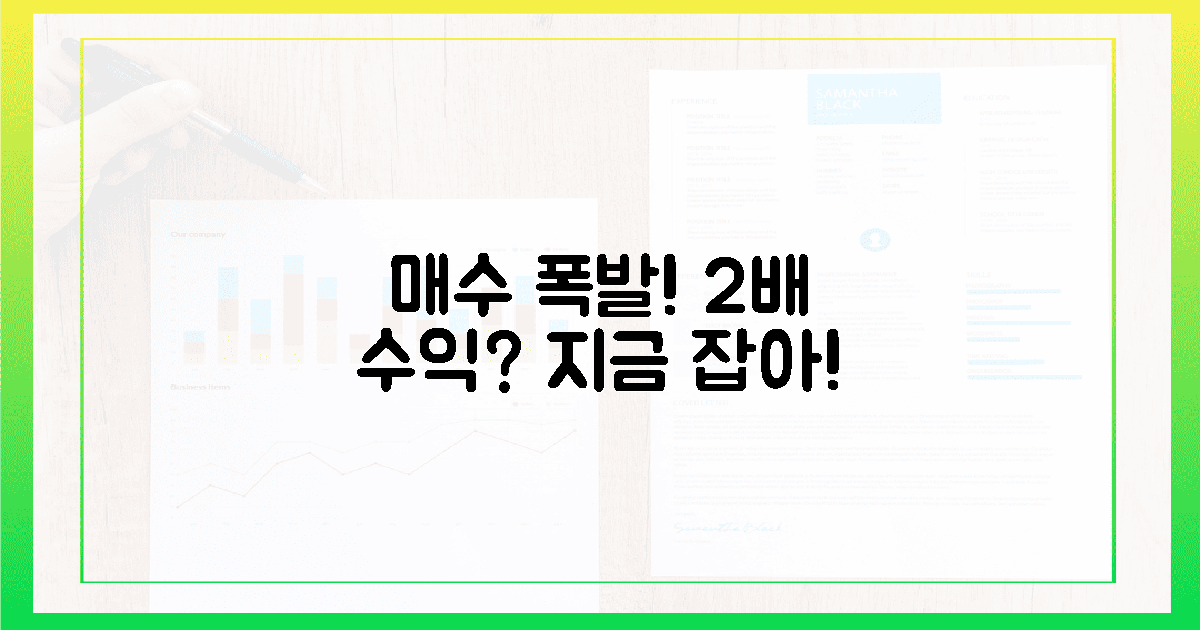 매수 심리 폭발! 지금 놓칠 2배 기회?