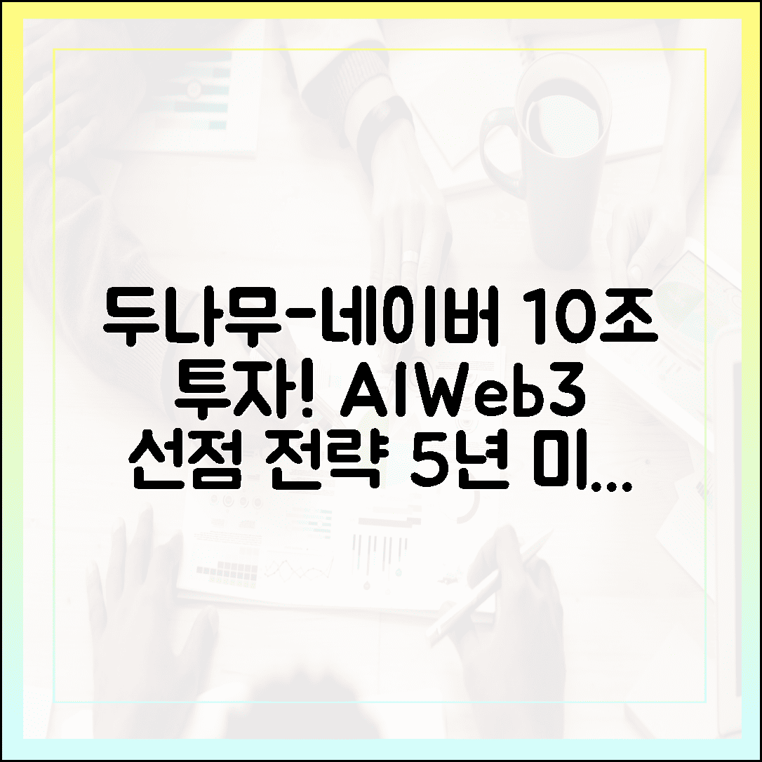 속보! 두나무-네이버 10조 투자: AI·웹3 선점 5년 전략 꿰뚫기!