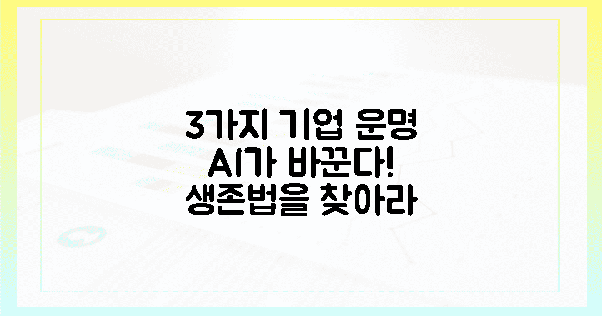 3가지 기업 운명, AI가 바꿀 생존법