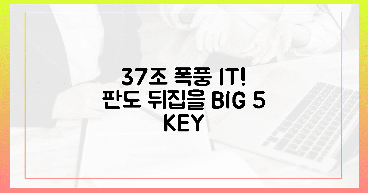 37조원 폭풍! IT 판도 뒤집을 5가지