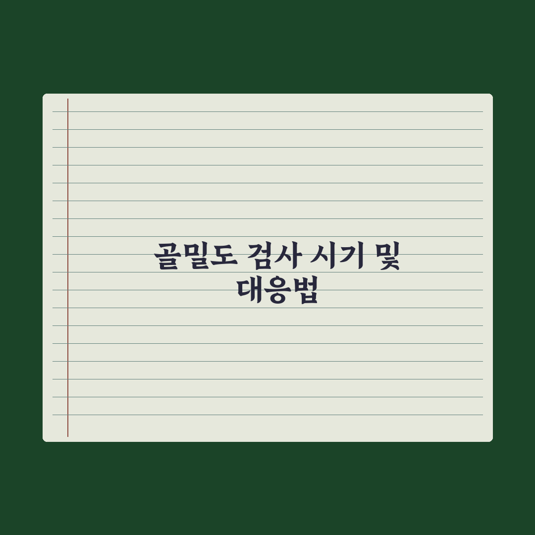 골밀도 검사 - 시기와 결과 해석 심층분석, 전문의가 검증한 5가지 핵심 지표