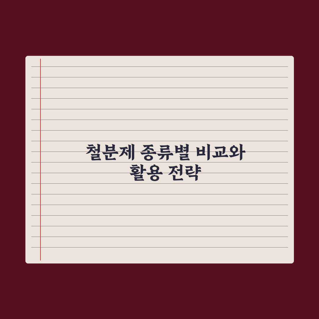 빈혈 개선 영양제 - 철분 종류별 비교 심층분석, 전문가가 검증한 5가지 핵심 기준