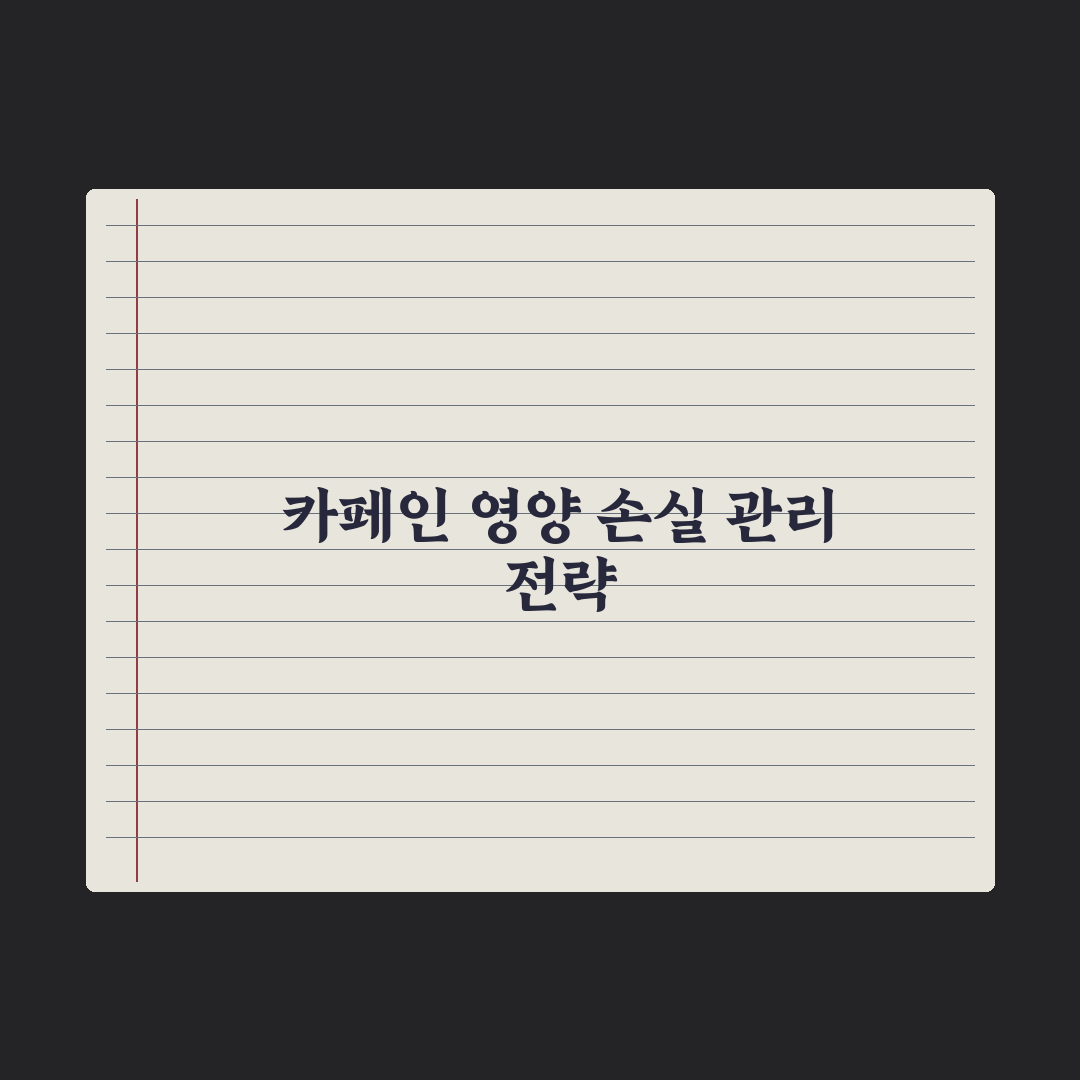 카페인 과다 섭취 - 영양 손실과 대처 심층분석, 전문가 검증 5대 수칙