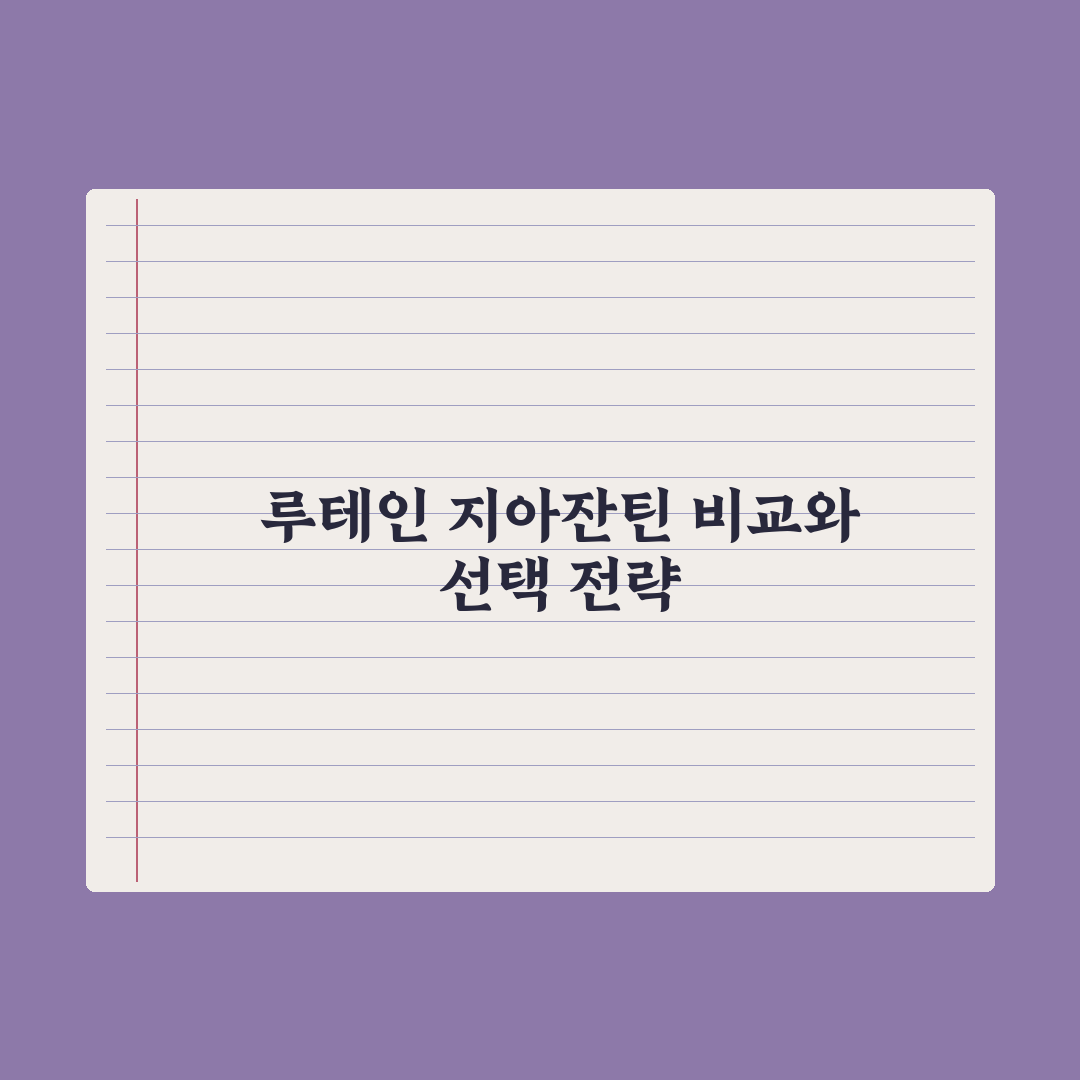 루테인·지아잔틴, 눈 건강 성분의 차이와 선택 기준 심층분석, 핵심 5선