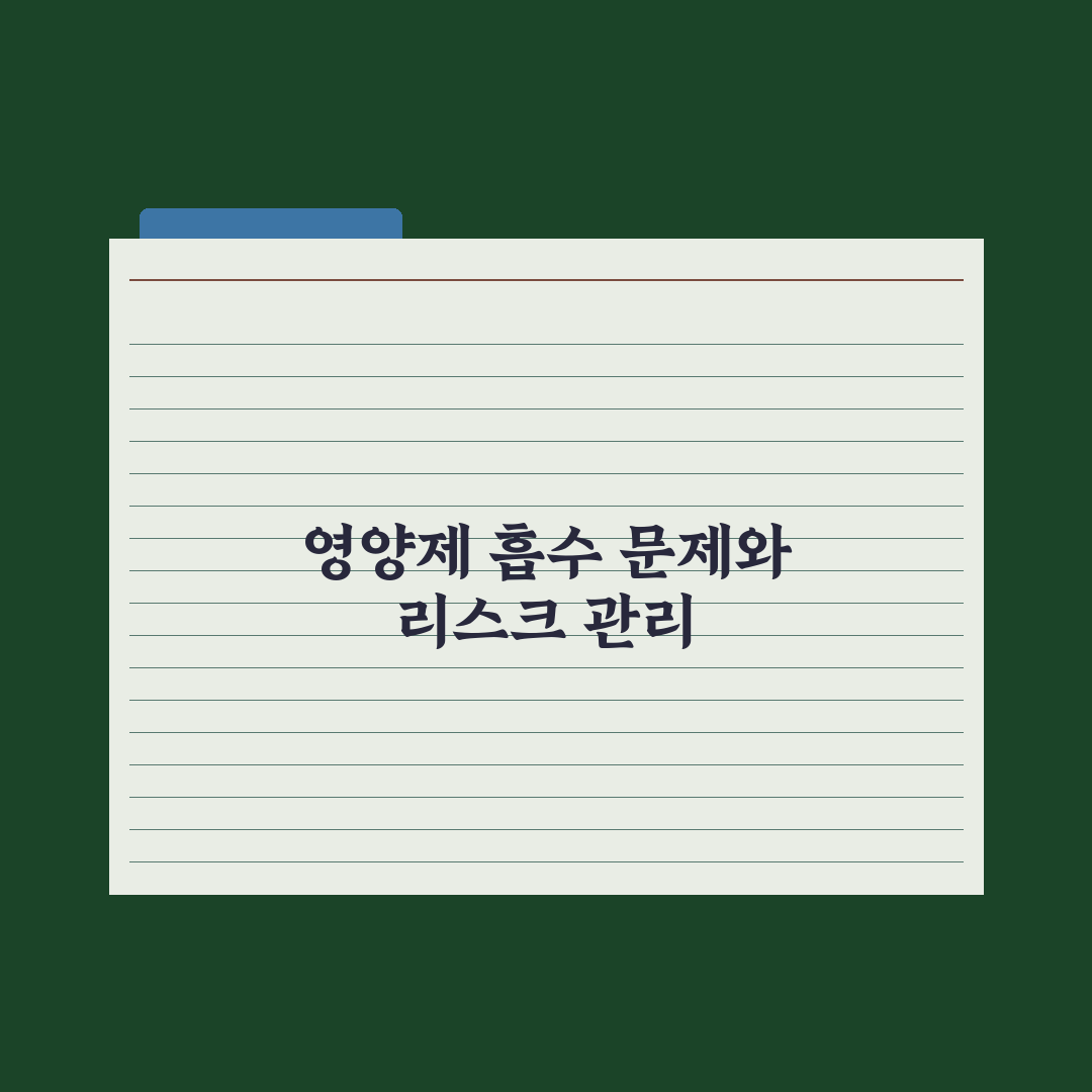 영양제 잘 안 듣는 사람 - 흡수 문제 점검 핵심정리: 전문가 5대 진단
